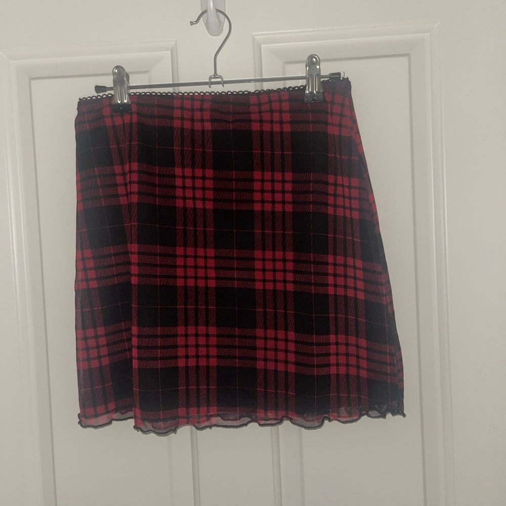 Plaid mini skirt